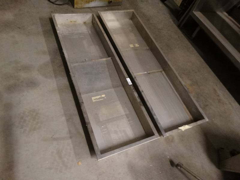 lot 2616 image: Lot of 2 stainless steel drain pans.