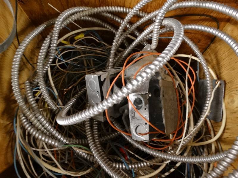 lot 2617 image: Lot of misc. electrical wire and conduit.