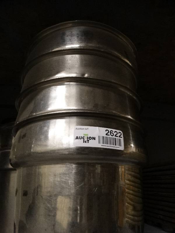 lot 2622 image: Lot of 4 stainless steel food bar container inserts.