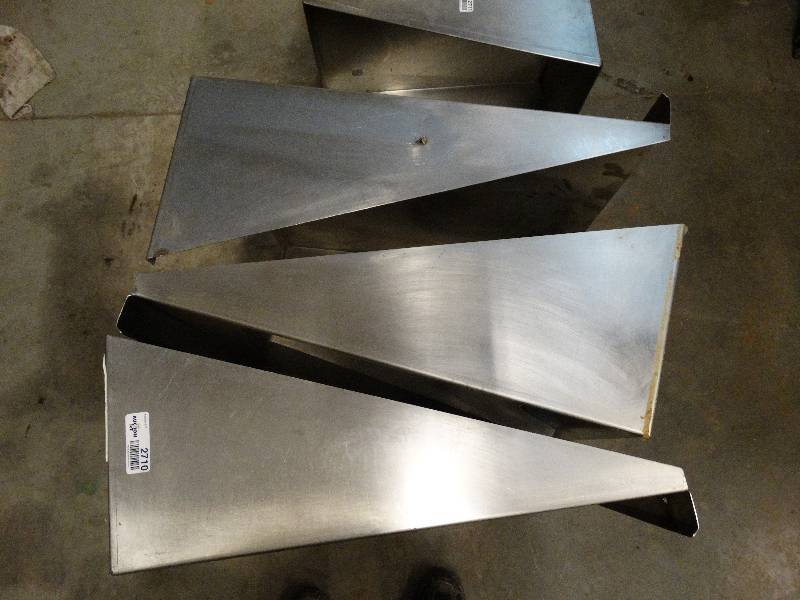 lot 2710 image: Lot of stainless steel shelves.