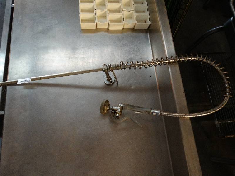 lot 2718 image: Dish sink faucet and fasteners.