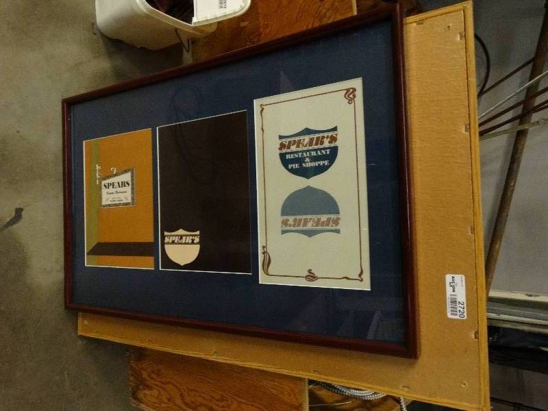lot 2720 image: Spears restaurant frame