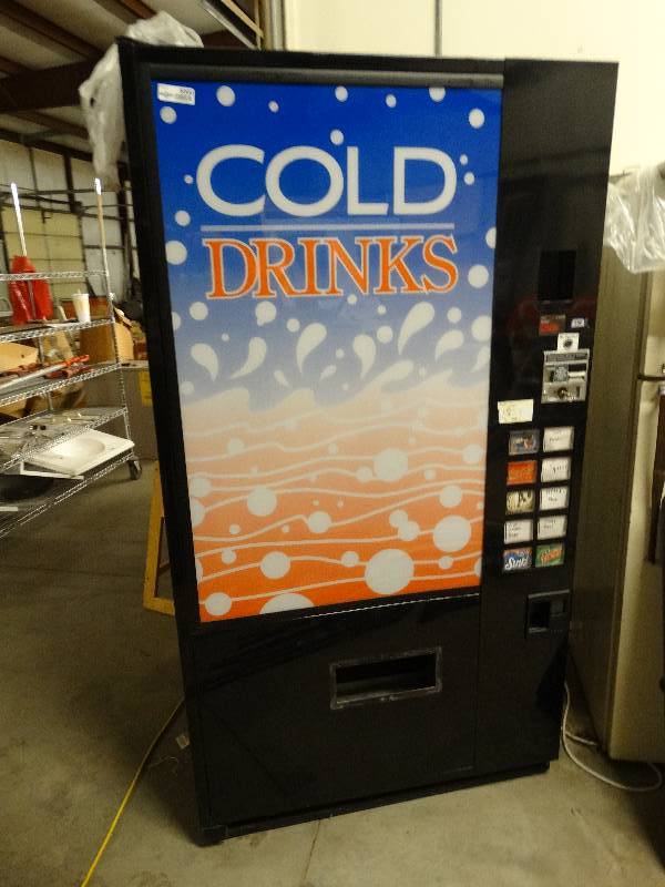 lot 6000 image: Soda machine. Working but bill acceptor needs installed.