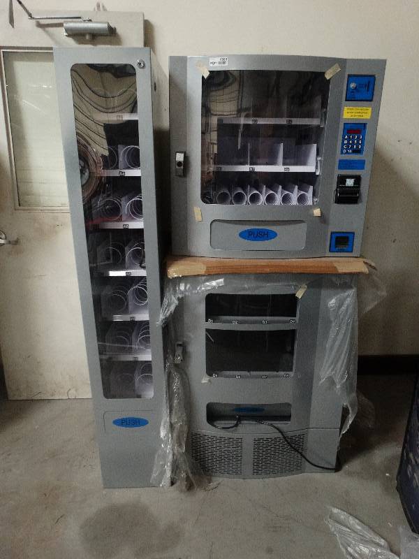 lot 6083 image: Purco Office deli vending machine. Snack unit M#OD16S, Beverage unit M#OD8RD and Entree Unit M#OD14F