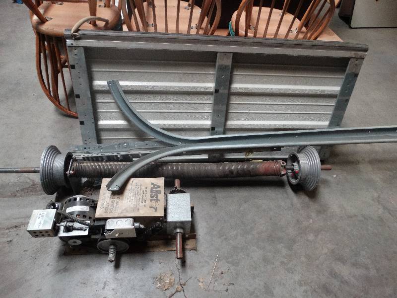 lot 6101 image: Allstar Garage door opener, all panels, rail and attachments needed.