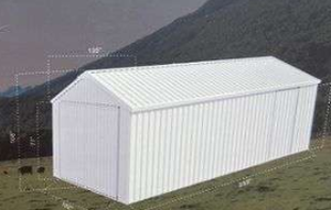 lot 6377 image: Unused All Metal 12ft x 20ft Single Garage Metal Shed
