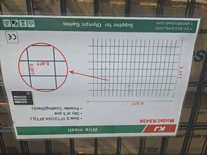 lot 8117 image: Unused Olympic Games Wire Mesh Panel  Model K5436