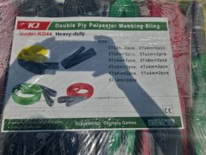 lot 8133 image: KJ Heavy-Duty Double Ply Polyester Webbing Sling KG44