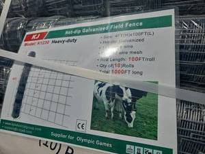 lot 8140 image: 100ft Hot Dipped Galvanized Field Fence Roll