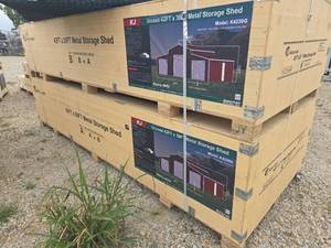 lot 9001 image: Unused 42ft x 30ft Metal Storage Shed - Model K4230G