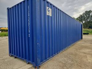 lot 9038 image: Used 40ft High Cube Blue Shipping Container  CICU350529