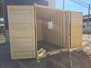 lot 9604 image: One Way Use12ft Shipping Container with Window &amp Door