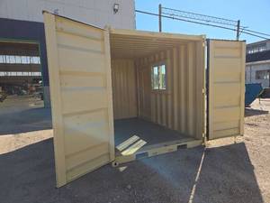 lot 9605 image: One Way Use 11ft Shipping Container with Window and Door