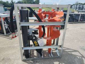 lot 3530 image: Unused WIG 18-Inch & 12-Inch Skid Steer Auger Drive W Bit