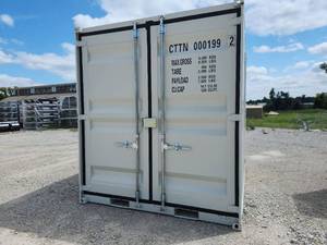 lot 7570 image: One trip&nbsp11FT (L) x 7 (W) x 7FT (H)Shipping Container, light Gray  CTTN0001992