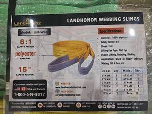 lot 9082 image: Landhonor Industrial Webbing Slings Set LHR-WS22