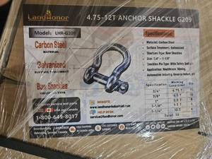 lot 9085 image: LandHonor G209 Industrial Anchor Shackles Set