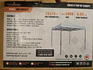lot 9086 image: 10x10 Commercial Pop Up Canopy Package