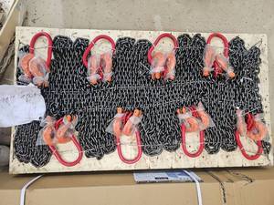 lot 9097 image: New 516 7ft G80 Double Chain Sling