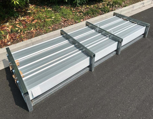 lot 9307 image: Unused K0311 10FT Long Galvalume Corrugated Steel Panel