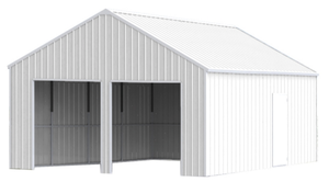 lot 9343 image: Unused K2223 23ftx22ft Double Garage Metal shed