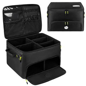 lot 1431 image: Golf Trunk Organizer, 2 Layers Golf Accessories Bag for Men, Waterproof Car Golf Storage Organizer with Compartment for 2 Pairs of Shoes, Golf Gifts for Men Women, Black