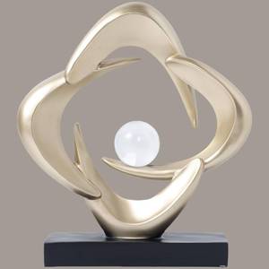 lot 1451 image: CECKQUE Modern Home Decor Abstract Decorative Sculpture Decorations for Living Room Dining Room Office, Resin Art Statues Coffee Table Bookshelf Decor Accents (Gold)