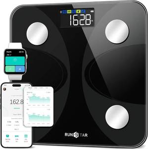 lot 1463 image: Scale for Body Weight and Fat Percentage, RunSTAR Digital Accurate Bathroom Smart Scale with Large Display, FSA&HSA Eligible 13 Body Composition Analyzer Sync App