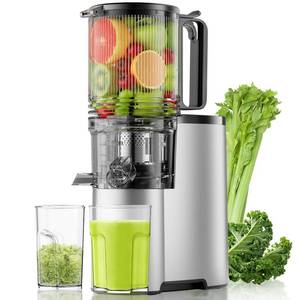 lot 1465 image: Cold Press Juicer, 5.8 Wide Feed Chute Juice Extractor Machine with 400W, High Juice Yield, Slow Masticating Juicer for Whole Vegetables & Fruits, Premium Grey