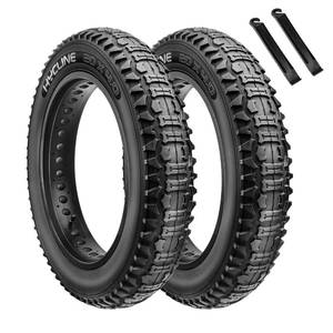 lot 1474 image: 2-Pack 20x4.0 Fat Bike Tires Hycline 20x4 Inch Folding Replacement Puncture Resistant Ebike Fat Tires, All-Terrain High-Density Bicycle Tires with Tire Levers for Street or Trail Riding