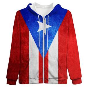 lot 2104 image: Lurhonp Mens Puerto Rican Flag Zip Up Hoodie Puerto Rico Novelty Jacket Sweatshirt,Color2,S