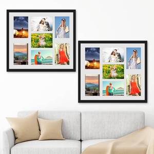lot 2117 image: Qunclay 2 Pack 4 x6 Picture Frame Collage Set 7 Openings 18.9 x 17 Inches Multi Collage Photo Frame for Wall Multifunctional Frames with White Mat for Wall Indoor Room Hanging Display
