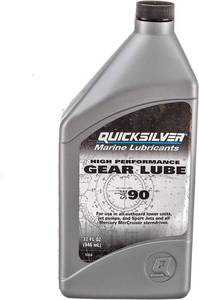 lot 2135 image: Quicksilver 858064Q01 High Performance SAE 90 Gear Lube for Mercury Outboards and MerCruiser Sterndrives, 32 oz