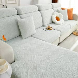 lot 2184 image: hyha Couch Cushion Covers, Stretch Sofa Seat Cushion Slipcover, Sectional Couch Covers L Shape with Elastic Bottom for Sectional Sofa(Chaise, Light Grey)