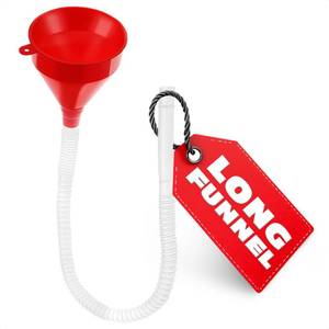 lot 2187 image: Long Flexible Funnel with Hose - 3 Wide 23 Long Oil Funnel with Hose Long Funnel for Transmission Fluid - Long Funnel with Flexible Hose Water Funnel with Tube Watering Funnel