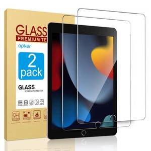 lot 2196 image: apiker 2 Pack Screen Protector for iPad 9th 8th 7th Generation 10.2 Inch, Tempered Glass Film for iPad 9 8 7 (202120202019), Case Friendly, Apple Pencil Compatible, High Response
