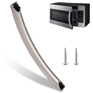 lot 2197 image: ME16A4021AS Microwave Door Handle, DE94-04313F Assembly Handle Compitable with Samsung Microwave Handle me16a4021as, Includes 2 Screws