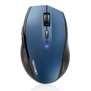 lot 2199 image: TECKNET Bluetooth Mouse, 4800 DPI Wireless Mouse, 2-Year Battery 6 Adjustable DPI, 6 Buttons Compatible with LaptopWindowsComputer - Blue