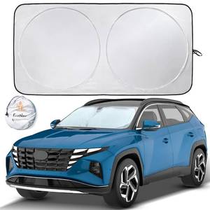 lot 2246 image: EcoNour Car Front Windshield Sun Shade for Car  SUV Accessories for Maximum Sun and Heat Protection  UV-Blocking Windshield Dash Cover & Sun Visor for Cooler Interior  Large (64 x 34 Inches)