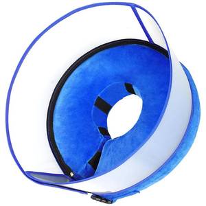 lot 2263 image: BARKLESS Inflatable Dog Cone, Soft Dog Donut Collar After Surgery, 2-in-1 Inflatable Collar with Detachable Anti-Licking Shield, Patented Donut Cone for Large Breeds to Stop Licking Wounds