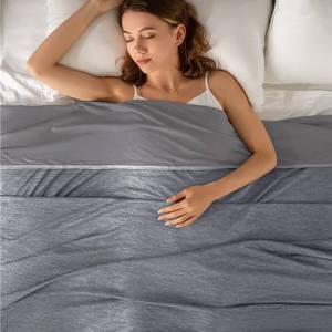 lot 2278 image: Topcee Cooling Blanket (90x90Queen Size) for Sweats Absorbs Heat to Keep Adults Cool on Warm Nights, Q-Max 0.5 for Hot Sleepers, Ultra-Cool Lightweight Blanket for Bed