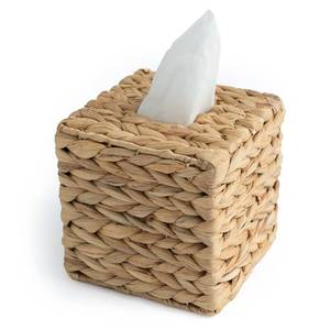 lot 2303 image: KOLWOVEN Tissue Box Holder - Square- Rattan Wicker Tissues Cube Box Cover -Boho Decorative Woven Facial Tissue Holder on Table and Barthroom (Square)