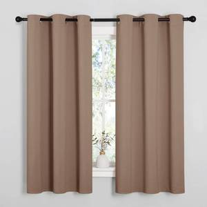 lot 2304 image: NICETOWN Window Treatment Thermal Insulated Solid Grommet Blackout CurtainsDrapes for Bedroom (Set of 2 Panels, 42 by 63 Inch, Cappuccino)