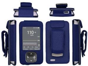 lot 2354 image: Fitted Leather Case WScreen Protector (Lanyard Included) for Dexcom G7  G6 Receiver (NBlue)