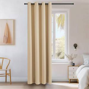 lot 3566 image: INOVADAY Room Divider Curtain for Sliding Glass Door, Privacy Wall Divider for Bedroom Partition Wide Curtains for Patio Door Room Darkening Grommet Drapes, 1 Panel, Beige, W52xL96