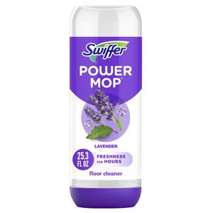 lot 4220 image: Swiffer Power Mop Liquid Floor Cleaner Solution with Lavender Scent  25.3 fl oz, 2 Pack