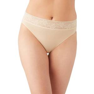 lot 4249 image: Wacoal Womens Comfort Touch Hi Cut Brief Panty, Sand, X-Large