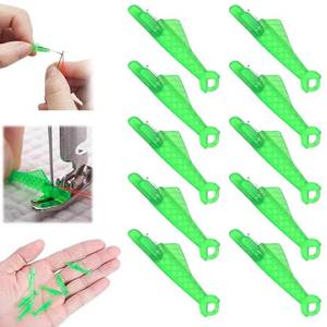 lot 6313 image: 10 Pcs Fish Mouth Sewing Machine Needle Threader,2024 New Upgraded Automatic Sewing Needle Threader,Simple Needle Threader Tool,Quick Sewing Machine Cycle Simple Needle Threader Tool (Green)