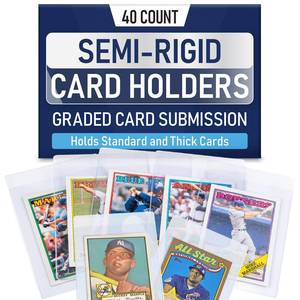 lot 6315 image: Semi Rigid Card Holder  PSA Graded Card Sleeves & Holder, PSA Cards Sleeves, Sports Saver SGC Slab Sleeve, #1 Hard Sleeve for Cards Grading Submission Approved for BGS, CSG, Clear TCG Protector.