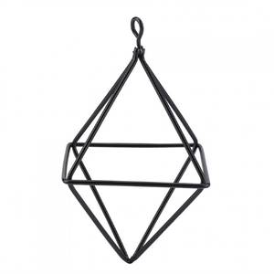 lot 6337 image: Air Plant Holder Himmeli Geometric Hanging Planter Mini Metal Hanging Airplants Rack Tillandsia Hanger Air Fern Display Stand for Home Decor(Black)